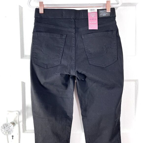 Levi's Signature Jeans Women 27 x 28 Black Pull-On Skinny High Rise Stretch NEW - Picture 5 of 13